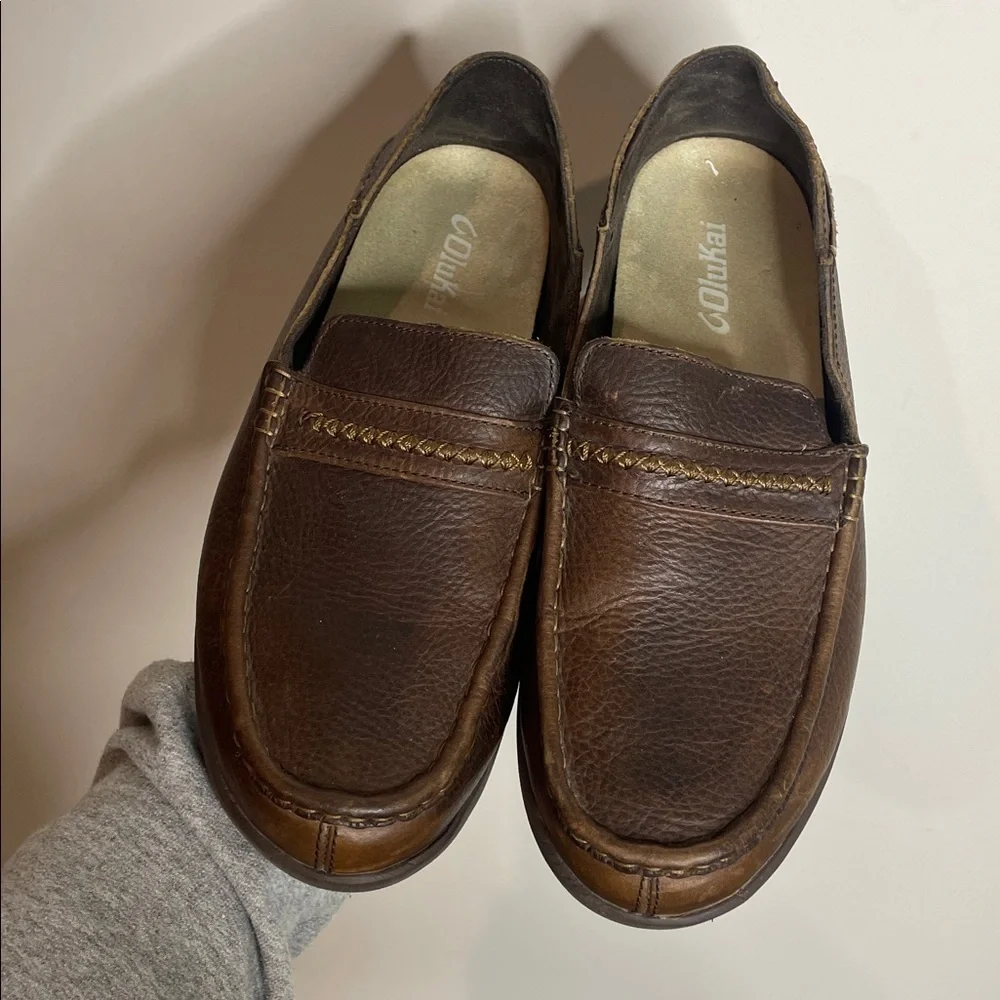 OluKai | Men’s Brown Leather Malana Country Shoes Size 8.5